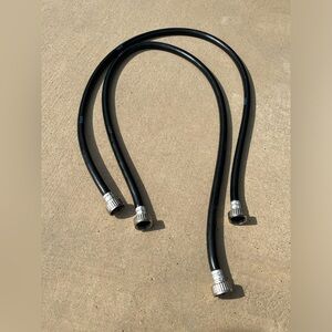 Preowned Standard Washing Machine Hot Cold Hoses Washer Stainless Steel Caps